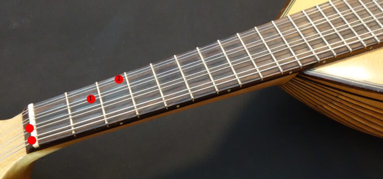 Griffbrett Mandoline Akkord G-Dur