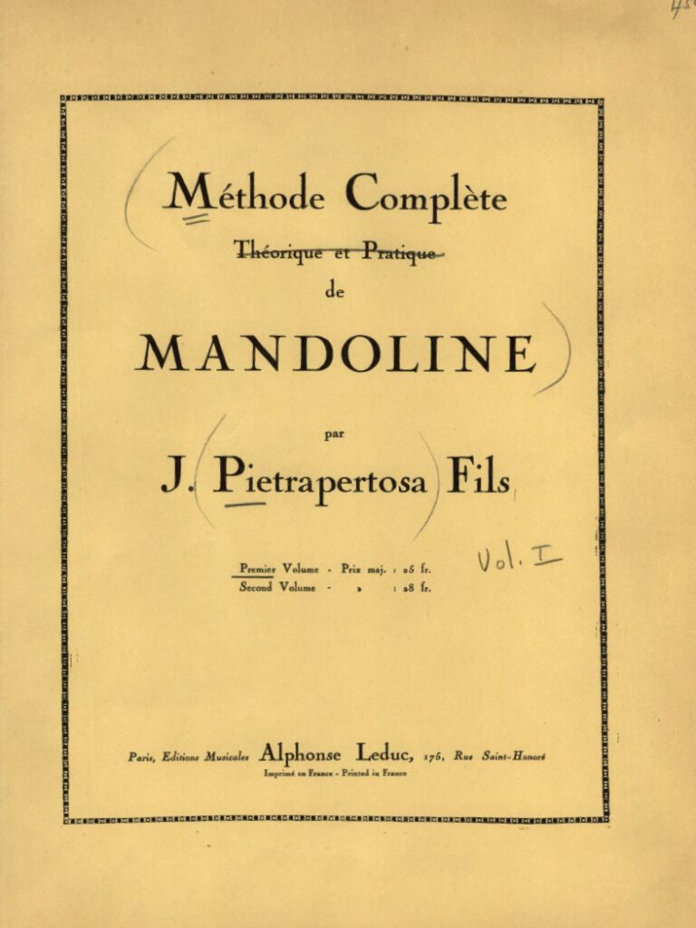 Janvier Pietrapertosa Mandolinenschule cover