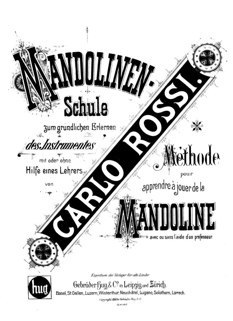 Carlo Rossi - Mandolinenschule (1893) - Innencover