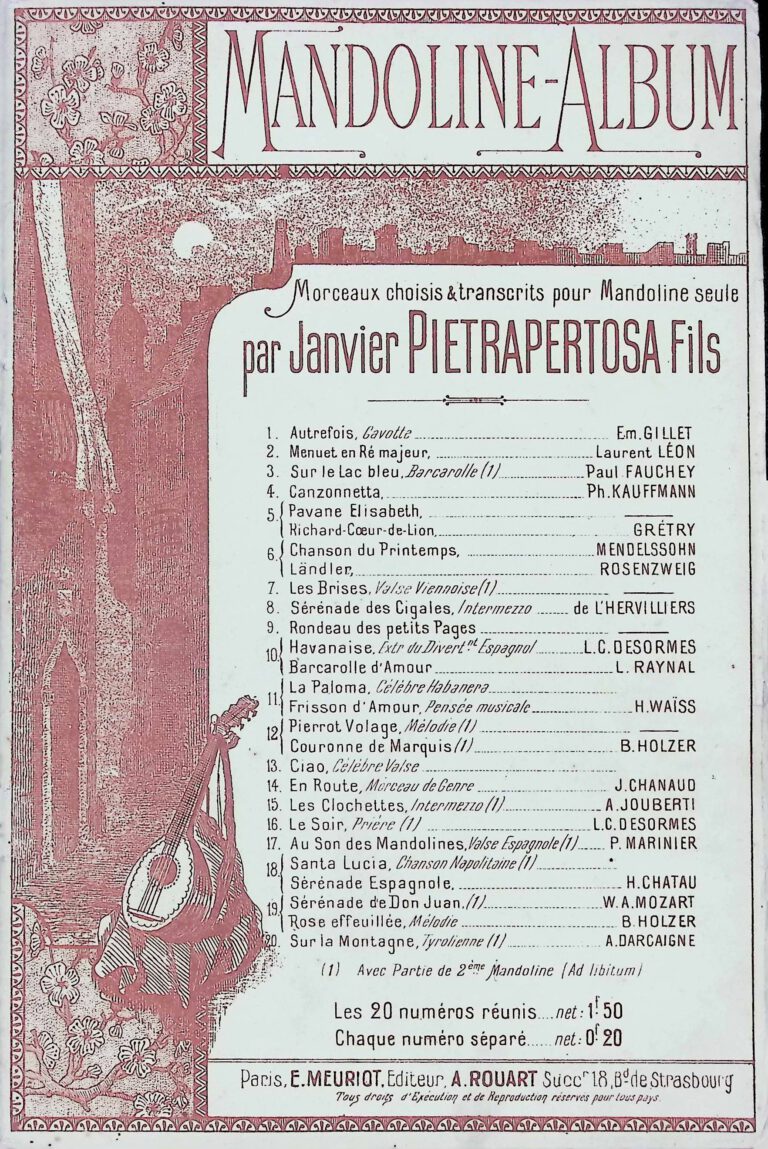 Janvier Pietrapertosa Stücke für Mandoline