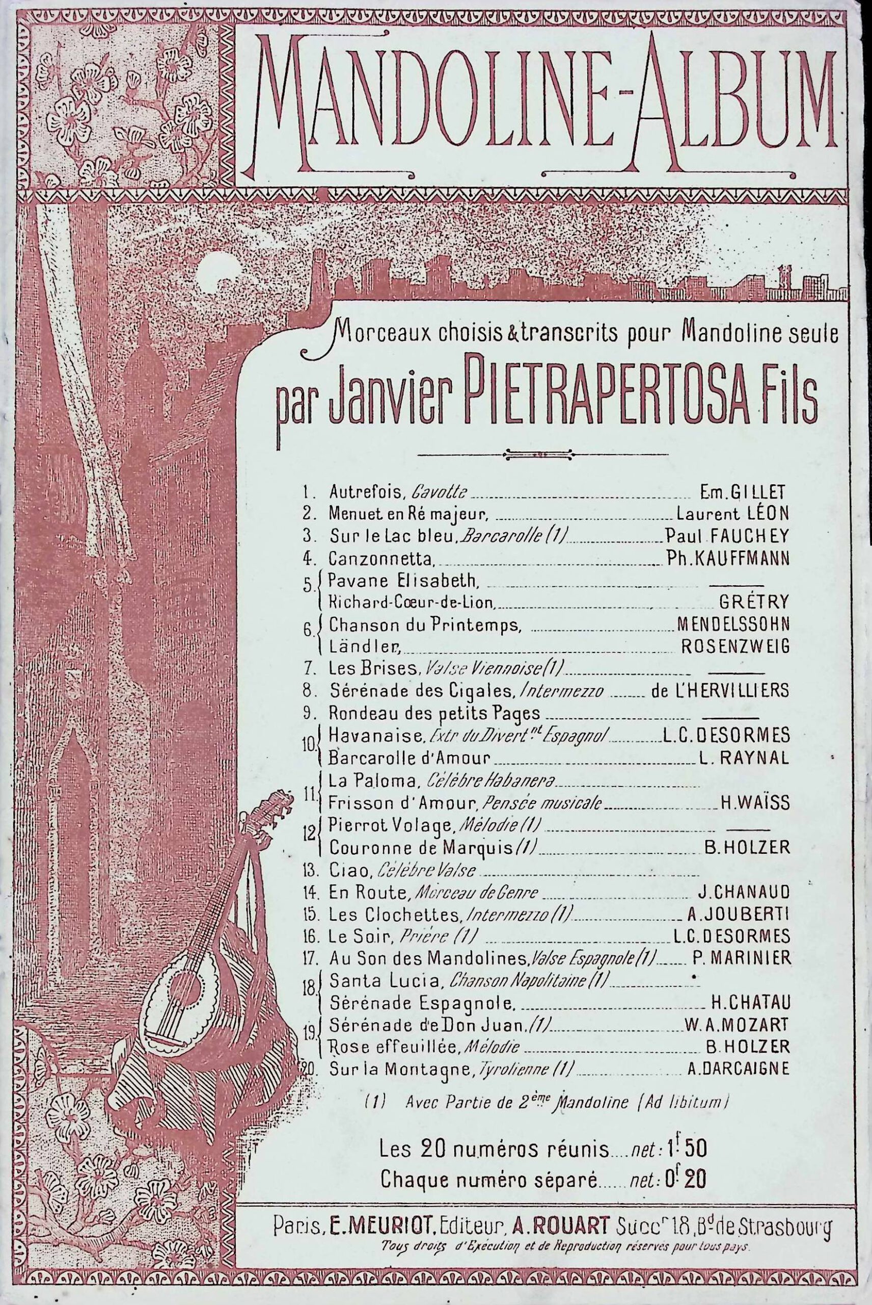 Janvier Pietrapertosa Stücke für Mandoline