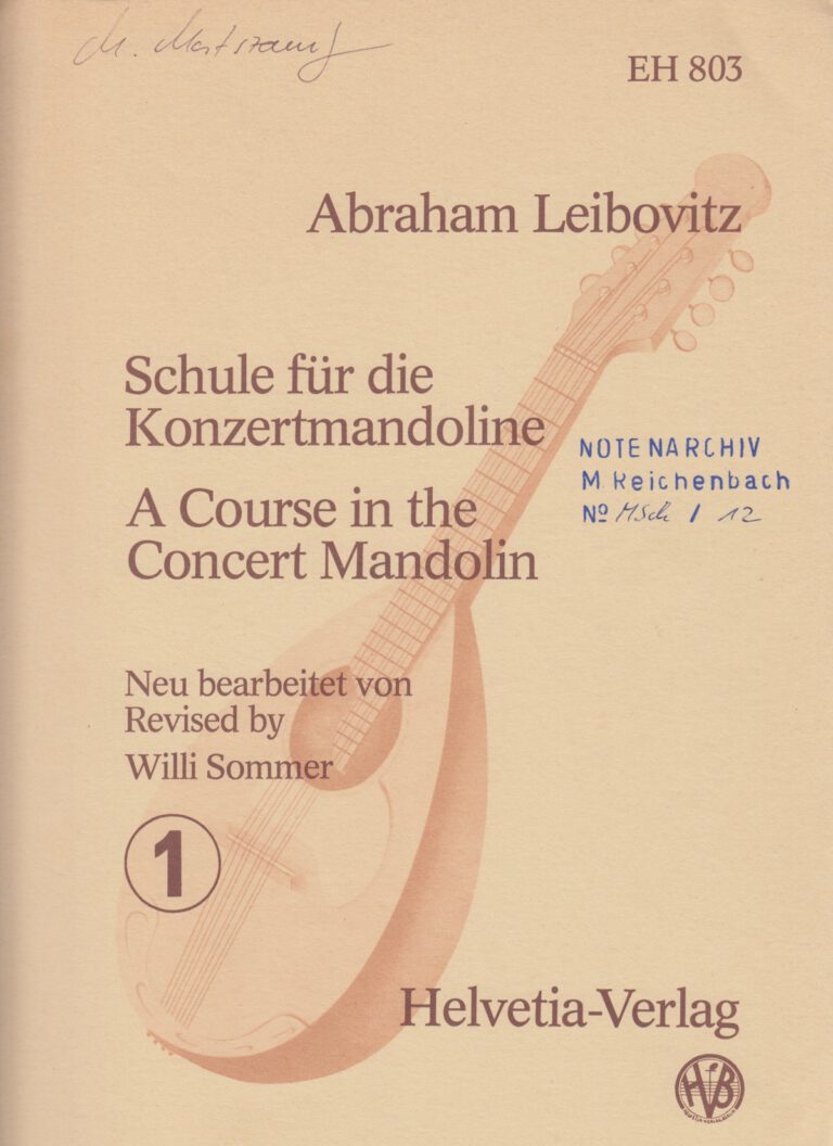 Die Mandolinenschule von Abraham Leibovitz (Israel ca. 1978)