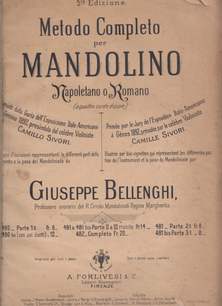 Giuseppe Bellenghi – Metodo Completo per Mandolino