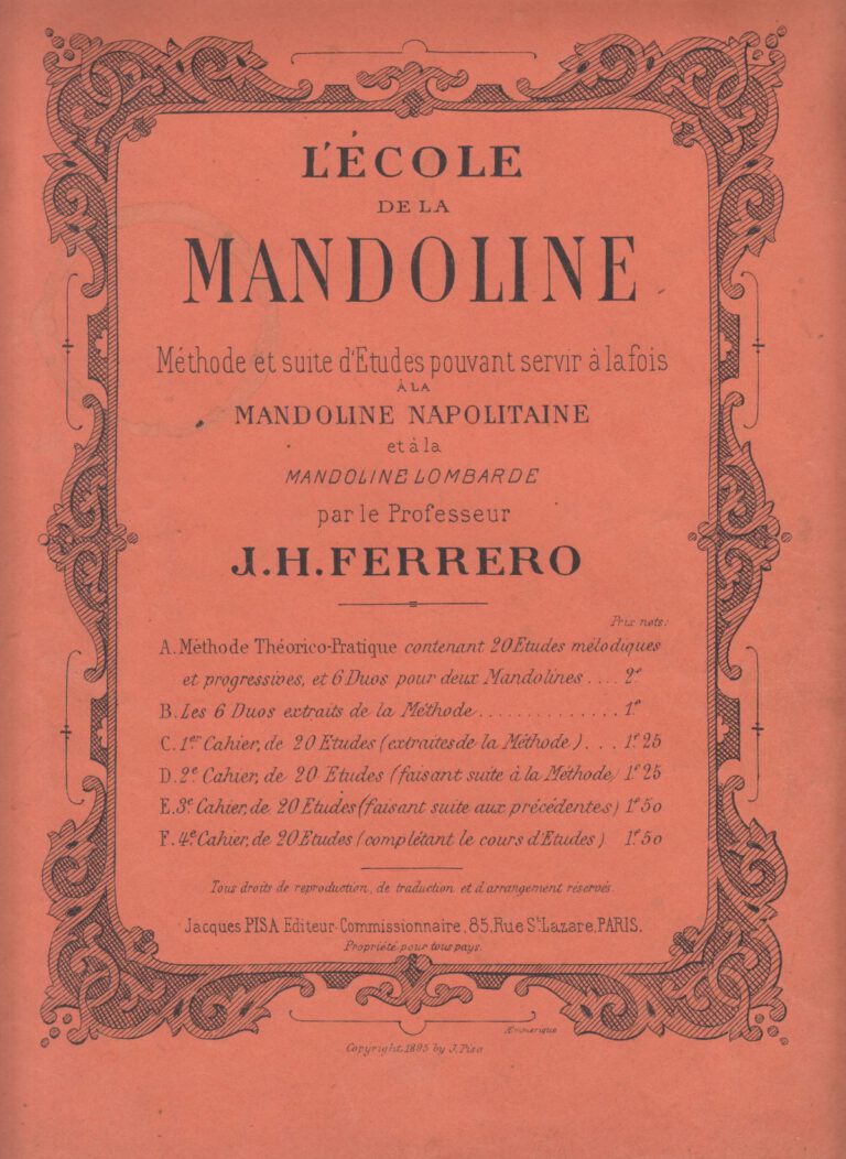 Die Mandolinenschule von J. H. Ferrero (1895)