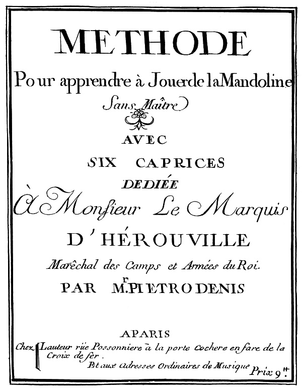 Denis - Methode pour apprendre à jouer la Mandoline Teil 1