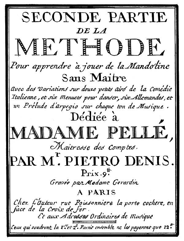 Denis - Methode pour apprendre à jouer la Mandoline Teil 2