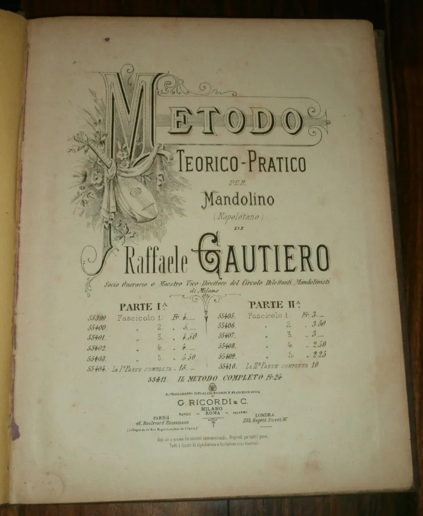 Raffaele Gautiero - Metodo Teorico-Pratico per Mandolino