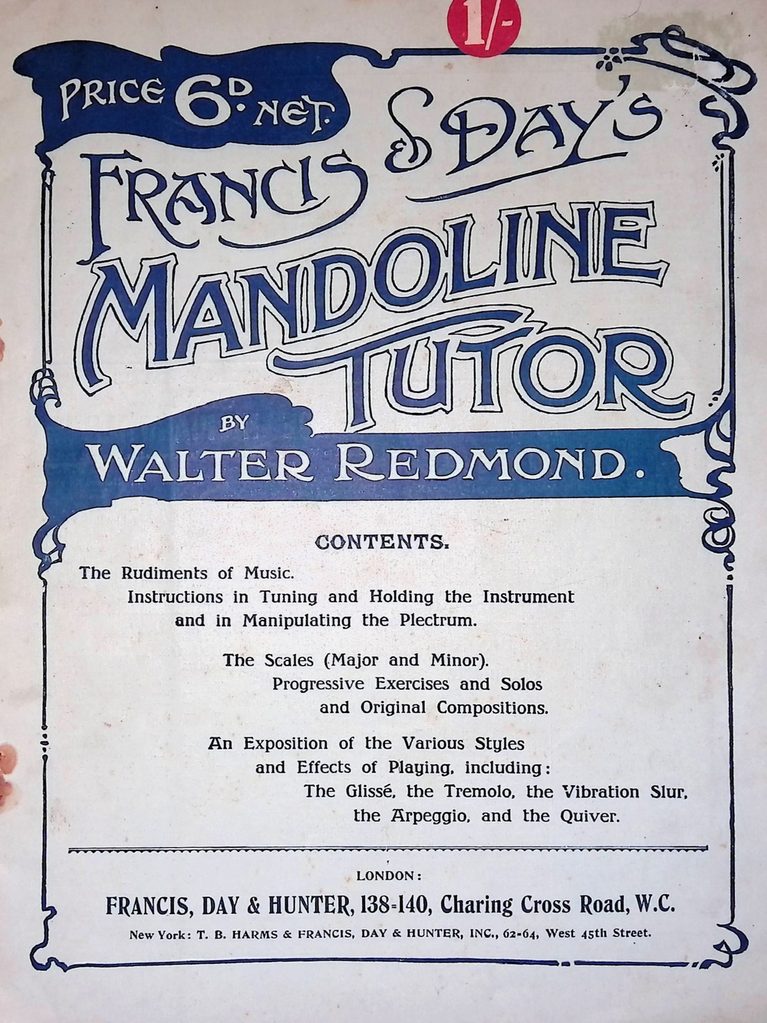 Francis & Day’s Mandoline Tutor by Walter Redmond